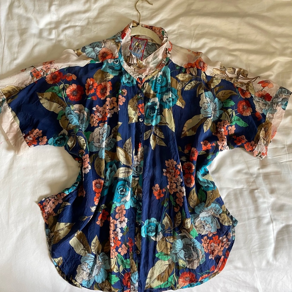 Vintage Johnny Was Multicolor Floral Blouse